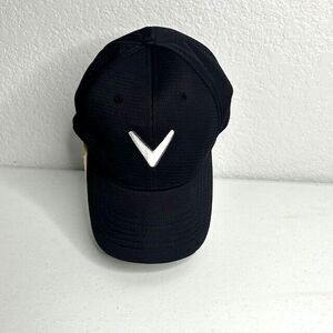 Callaway Hat Black Golf Cap Logo Strapback Adjustable Adult Sports Breathable